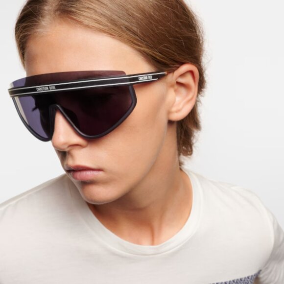 Dior BRAND NEW Sunglasses Matte Navy Blue Silver Mask DIORCLUB M2U 31B8 Unisex - Picture 6 of 15